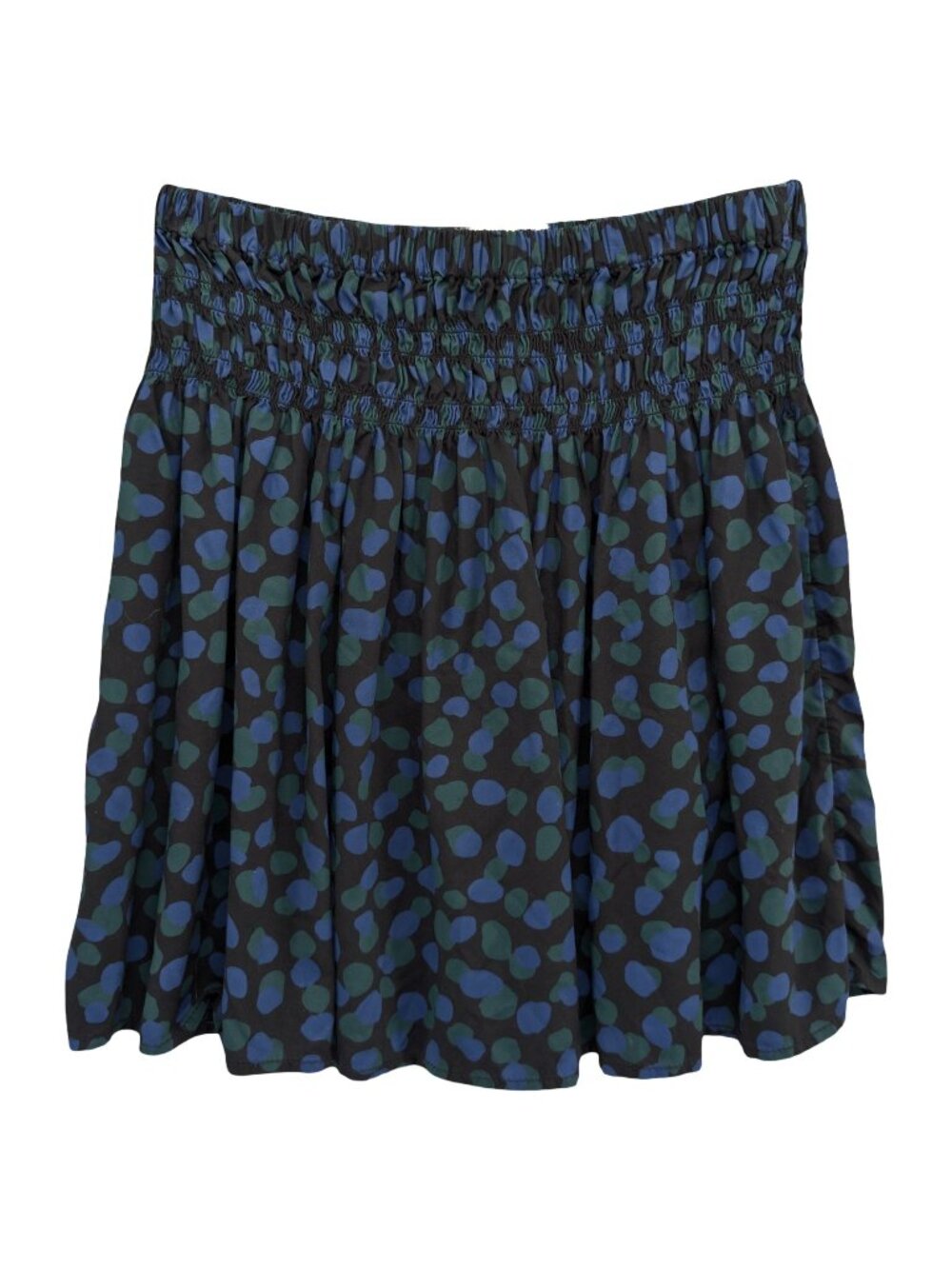 Free Assembly Smocked Waist Skirt Girls Blue Black Green Pleated Pull On Size L